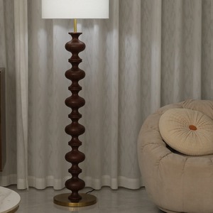 Floor <b>Lamp</b> Led Light Source <b>Switch</b> Control Warm Ambient Lighting Home Decor Rustic Artistic Design Living Room Style - Product Image 3