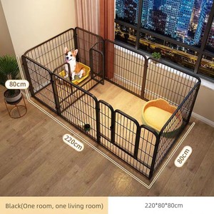 Kangdarpet Wholesale Luxury <b>Pets</b> Animal <b>Enclosure</b> White Black Portable Metal Dog Fence Panels Easy to Install - Product Image 5
