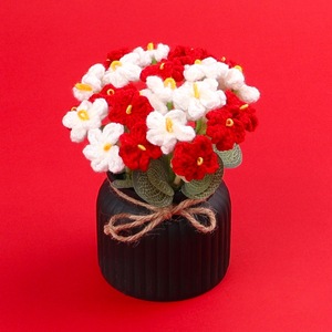 Hand Knitted Silk Forget Me Not Tabletop <b>Ornament</b> Gradual Color Artificial <b>Flower</b> For Home Hotel Wedding Decoration Gift - Product Image 4