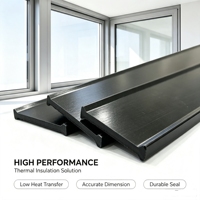 Perfil de Rotura Térmica de Poliamida PA66 para Sistemas de Ventanas de Aluminio, Tira Aislante, Diseño Anticondensación, Grado de Construcción