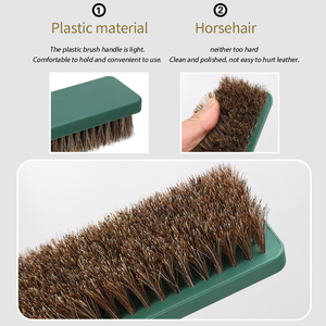 <span class=keywords><strong>Cepillo</strong></span> de limpieza de zapatos de <span class=keywords><strong>pelo</strong></span> de caballo <span class=keywords><strong>Cepillo</strong></span> de pulido brillante para botas de zapatos de cuero de fácil agarre - Product Image 2