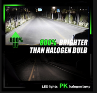 Lampu Mobil LED V60 Berkualitas Tinggi 300W Daya Tinggi 30000lm Hb3 Hb4 H11 LED dengan Canbus Lampu Depan Mobil LED H4