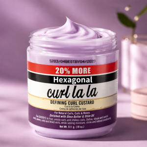 Crème Définissante 2-en-1 Sans Rinçage pour Boucles Naturelles et Ondulations <span class=keywords><strong>Lala</strong></span>, Enrichie au Beurre de Karité et à l'Huile d'Olive, Marque Blanche - Product Image 3