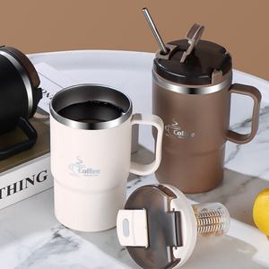 Vente chaude Tasse à café isolée en acier inoxydable à double paroi personnalisée avec logo de <span class=keywords><strong>bureau</strong></span> Tasse à eau en plastique pour lait - Product Image 1