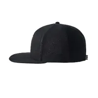 Gorra de Béisbol Negra de Algodón con Visera Plana, Correa Ajustable y Logotipo Bordado, Estilo Dad Hat para Streetwear