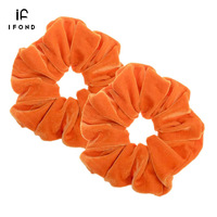 IFOND Lot de chouchous élastiques en velours avec dégradé de couleurs douces, attaches pour cheveux personnalisables pour femmes et filles, coiffure quotidienne