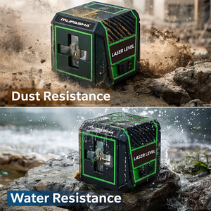 Niveau <span class=keywords><strong>laser</strong></span> automatique à 2 faisceaux croisés, auto-nivelant, 2 lignes vertes, avec trépied noir MG2 - Product Image 3