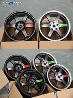 عجلات LEOHO TE37 من سبائك الألومنيوم مقاس 5x114.3 4x100 4x114.3 5x112 5x100 مقعرة 15 16 17 18 19 بوصة لسيارات فولك سبورت السباقية