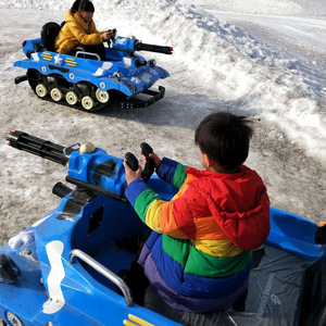 Electric Bumper Cars Double Seater 200kg Load Outdoor Winter Playground Equipment Snow Drifting And Spinning - Product Image 3