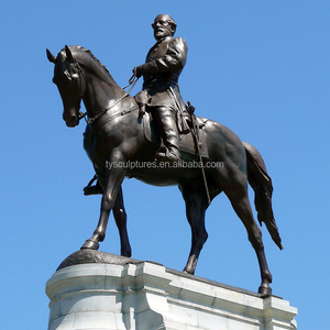 Al aire libre de latón grande hombre caballo estatua de bronce de abuelo y Nieto y escultura de caballo - Product Image 3