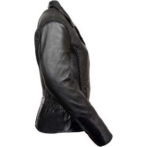 Chaqueta de carreras estilo MC de motocicleta de cuero Premium clásica para mujer 2025 - Product Image 4