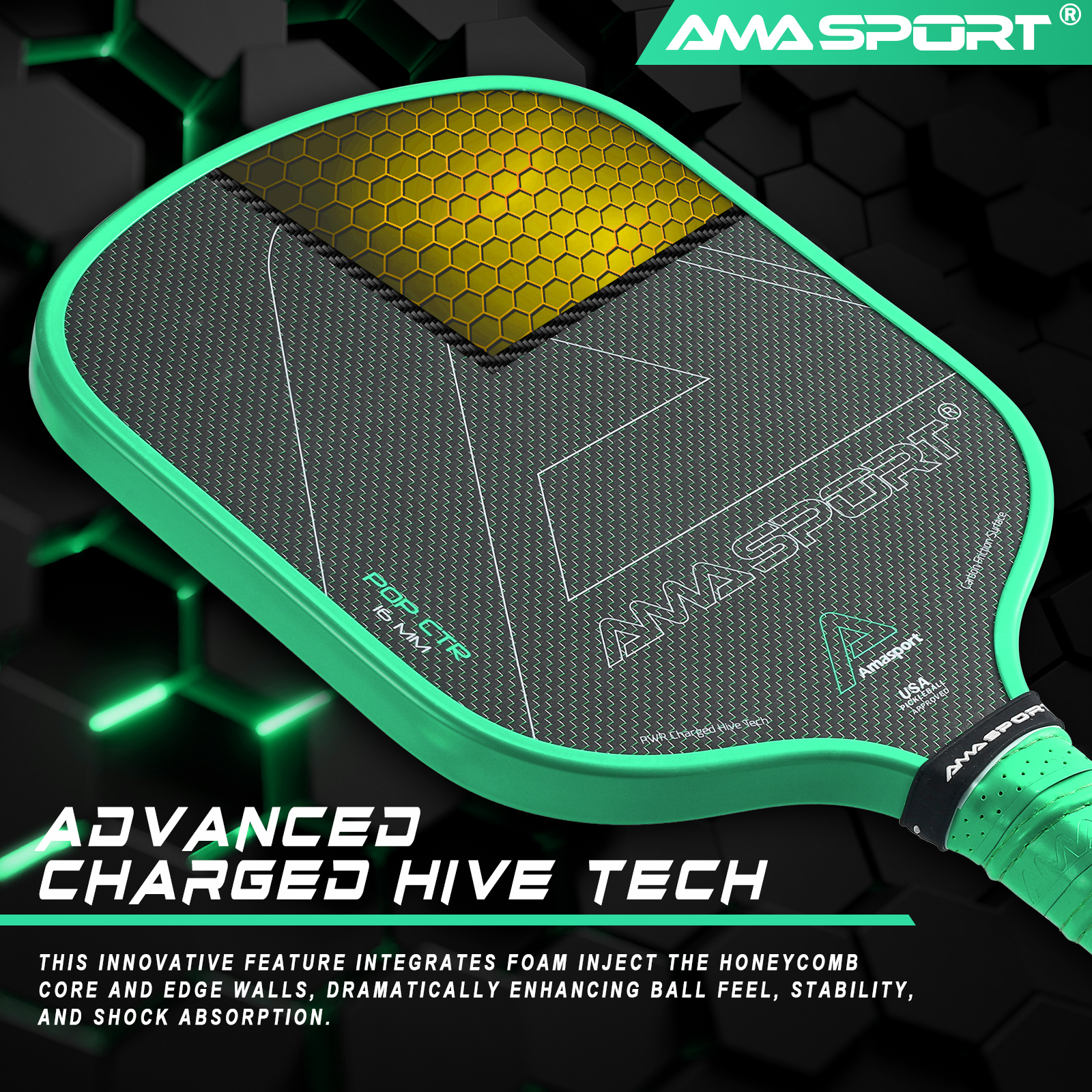 2024 USAPA Approved Titanium Pickleball Paddle - Dwell Max
