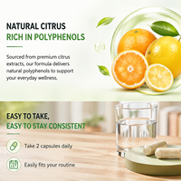 Complément de Polyphénols d'Agrumes Civilares, Mélange Herbal de Guarana, Gymnema, Curcuma, Poivre Noir, Vitamine B3 en Capsules pour Adultes, OEM