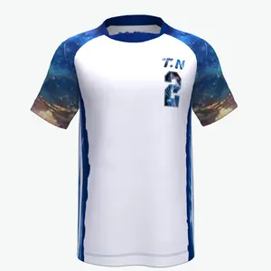 Custom High Quality Breathable Latest Training Rugby Wear Men's Sublimated Wholesale Fiji Rugby Jersey T Shirts