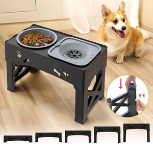 Cuenco alimentador para perros de acero inoxidable al por mayor con altura ajustable, comederos ecológicos para gatos domésticos, cuenco de comida lenta, suministros para mascotas - Product Image 1