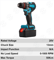 Jeu de clés électriques sans fil 4 en 1 pour chantier de construction, y compris meuleuse d'angle et marteau OEM personnalisable