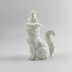 Nueva Figura Decorativa de Gato de la Suerte con Sombrero de Bruja Mágico, Impresa en 3D con PLA Ecológico, Adorno Coleccionable Creativo con Temática de Halloween - Product Image 6