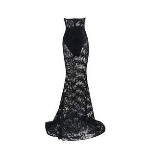 Abito da sera in pizzo nero - Product Image 4