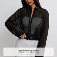 Veste de yoga en maille respirante, haut de sport élégant et polyvalent, léger et tendance – Nouvelle collection