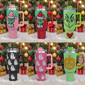 Vasos Personalizados <span class=keywords><strong>de</strong></span> 14 Colores con Diseño <span class=keywords><strong>de</strong></span> Calabaza <span class=keywords><strong>de</strong></span> Halloween y Diamantes <span class=keywords><strong>de</strong></span> Imitación Verdes, Vasos <span class=keywords><strong>de</strong></span> Acero Inoxidable <span class=keywords><strong>de</strong></span> 40 oz con Aislamiento al Vacío, Vasos <span class=keywords><strong>de</strong></span> Navidad con Diseño <span class=keywords><strong>de</strong></span> Grinch - Product Image 1