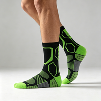 Chaussettes de course professionnelles pour hommes, chaussettes de sport athlétiques, chaussettes rembourrées anti-ampoules, respirantes, chaussettes de compression, logo personnalisé OEM