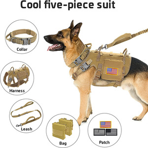 Gilet harnais pour <span class=keywords><strong>chien</strong></span> <span class=keywords><strong>K9</strong></span> avec <span class=keywords><strong>sac</strong></span> à <span class=keywords><strong>dos</strong></span> réglable en nylon durable de qualité personnalisée pour la formation des grands chiens - Product Image 6