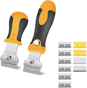 Multi-Purpose Razor Blade Scraper 10 pcs Extra Blades Cleaning Scraper Tool Window Glass Scraper Paint