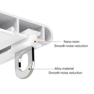 Accessoires pour rail de <span class=keywords><strong>rideau</strong></span> <span class=keywords><strong>double</strong></span> silencieux, en alliage d'aluminium, montage au <span class=keywords><strong>plafond</strong></span>, poteaux suspendus pour fenêtres, écologiques, pour usage domestique - Product Image 2