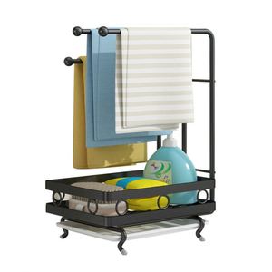 Support d'Évier de Cuisine 3-en-1 avec Égouttoir, Porte-Serviettes et Porte-Éponges Amovible – Offre Spéciale - Product Image 1