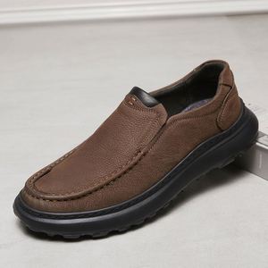 Chaussures plates extra larges pour femmes, légères, respirantes, à bout carré, pour personnes âgées, mocassins décontractés en cuir, vente en gros - Product Image 2