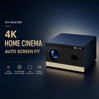 Projecteur D11 Master Real 4K Beamer 4K UHD LED pour cinéma maison, mise au point automatique, projecteur OEM Chine, projecteur 4K, fabricants OEM Android