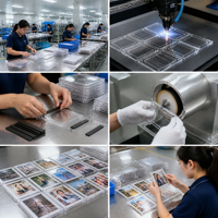 Cadre photo magnétique en acrylique personnalisé, support photo magnétique transparent pour réfrigérateur, aimant de réfrigérateur, cadre cadeau avec kit d'impression de logo OEM