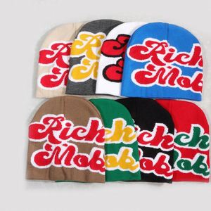 Nuevo Gorro de Punto Acrílico 100% de Alta Calidad, Gorros de Mujer con Tejido Jacquard en Toda la Superficie - Product Image 1