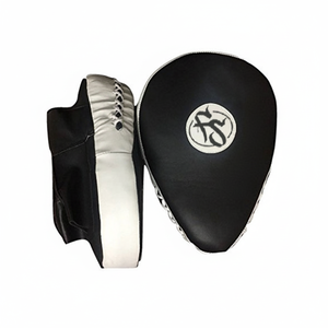 Guantes de boxeo de piel sintética con diseño de logotipo impreso, almohadillas de enfoque curvo, 2021 - Product Image 1