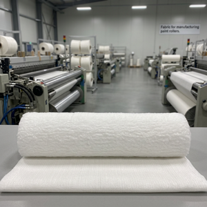 Thailand Textile 100%Acrylic Pile Fabric Raw White for Paint Roller Putty Roller Decorative Brush - Product Image 1