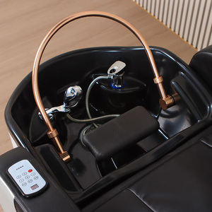 Cama de Masaje Eléctrica Profesional Moderna para Spa Capilar, Estación de Lavado de Cabello Hidráulica de Cuero PU con Lavabo para Salón de Belleza - Product Image 5