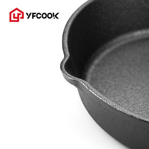 Sartén pequeña <span class=keywords><strong>de</strong></span> <span class=keywords><strong>hierro</strong></span> <span class=keywords><strong>fundido</strong></span> antiadherente pre-sazonada 16/26CM 2 uds juego <span class=keywords><strong>de</strong></span> utensilios <span class=keywords><strong>de</strong></span> cocina Mini sartén redonda antiadherente - Product Image 2