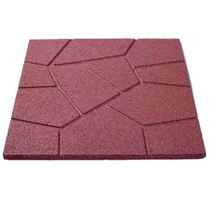 Anti-slip Playground High Density Outdoor Rubber Tiles Garage Floor Tiles Rubber