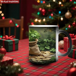 Home Evening Relaxation Hot Beverage Mug Frosted Black 11oz Ceramic Heat Color Changing <b>Magic</b> Cup - Product Image 2