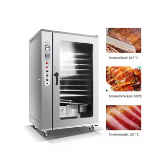 Four à fumée Gaz Électrique Visuel <span class=keywords><strong>Porte</strong></span> en Verre Four à Fumer Automatique Nourriture Poisson-Chat Sauage Poisson <span class=keywords><strong>Froid</strong></span> Machine à Fumer Viande - Product Image 1