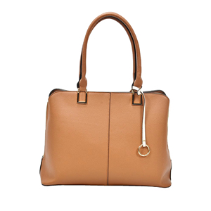 Elegant Synthetic <b>Leather</b> Top Handle <b>Bag</b> with Gold Hardware, Detachable Strap, Casual Tote & Crossbody for Women - Product Image 1