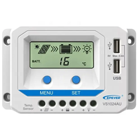 Epever VS1024AU contrôleur usb 5v double usb design 10a contrôleur de charge solaire pwm intelligent