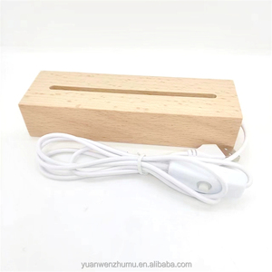 USB 5VLED発光長方形情報レーザー彫刻用アクリルホルダーベースDIYグラフィティメモアクリルナイトライトランプ - Product Image 3