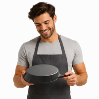 Sauteuse en fonte au design moderne et à l'ancienne Petite poêle à omelette domestique Ensemble d'ustensiles de cuisine en métal non revêtu