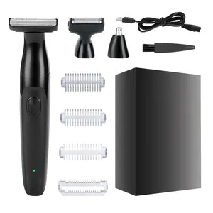 Pritech fábrica logotipo privado bodygroomer, à prova de choque, aparador de cabelo do corpo, barbeador elétrico para homens