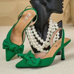 Sandales élégantes à talon haut et bout pointu pour femme, mules à bride arrière, pointures 36-44 - Product Image 3