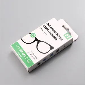 Custom 10 Pcs Package Camera Screen Cleaning Wet Wiping Eyeglass Spectacles Glasses Wet Cleaner Wipes