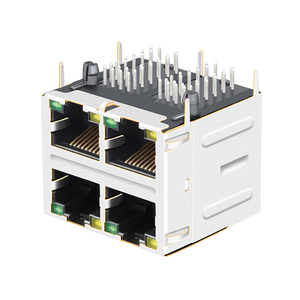 XFVOIP5E-STKVDxu4-4 10/100 Base-T <span class=keywords><strong>2x2</strong></span> cổng <span class=keywords><strong>RJ45</strong></span> jack từ nữ Ethernet <span class=keywords><strong>RJ45</strong></span> với PoE - Product Image 2