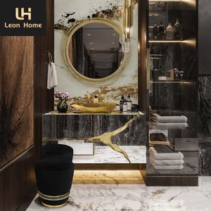 <span class=keywords><strong>Meuble</strong></span> de salle de bain personnalisé <span class=keywords><strong>avec</strong></span> lavabo en acier inoxydable plateau en marbre <span class=keywords><strong>noir</strong></span> lavabo de petite taille - Product Image 6