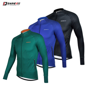 Darevie Winter Thermal Custom Jersey 2 tasche a mano con cerniere giacche da uomo abbigliamento per biciclette cappotto invernale Jersey - Product Image 1